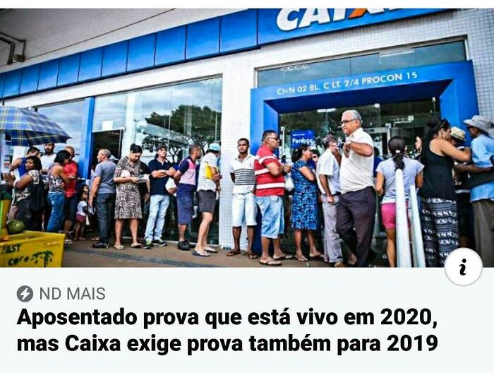 Un jubilado demuestra que está vivo en 2020, pero el banco le exige pruebas de que estuvo vivo durante 2019 