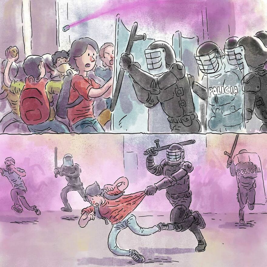 Este artista cuenta en 5 cómics historias desgarradoras sobre los problemas de la sociedad sin usar ni una palabra