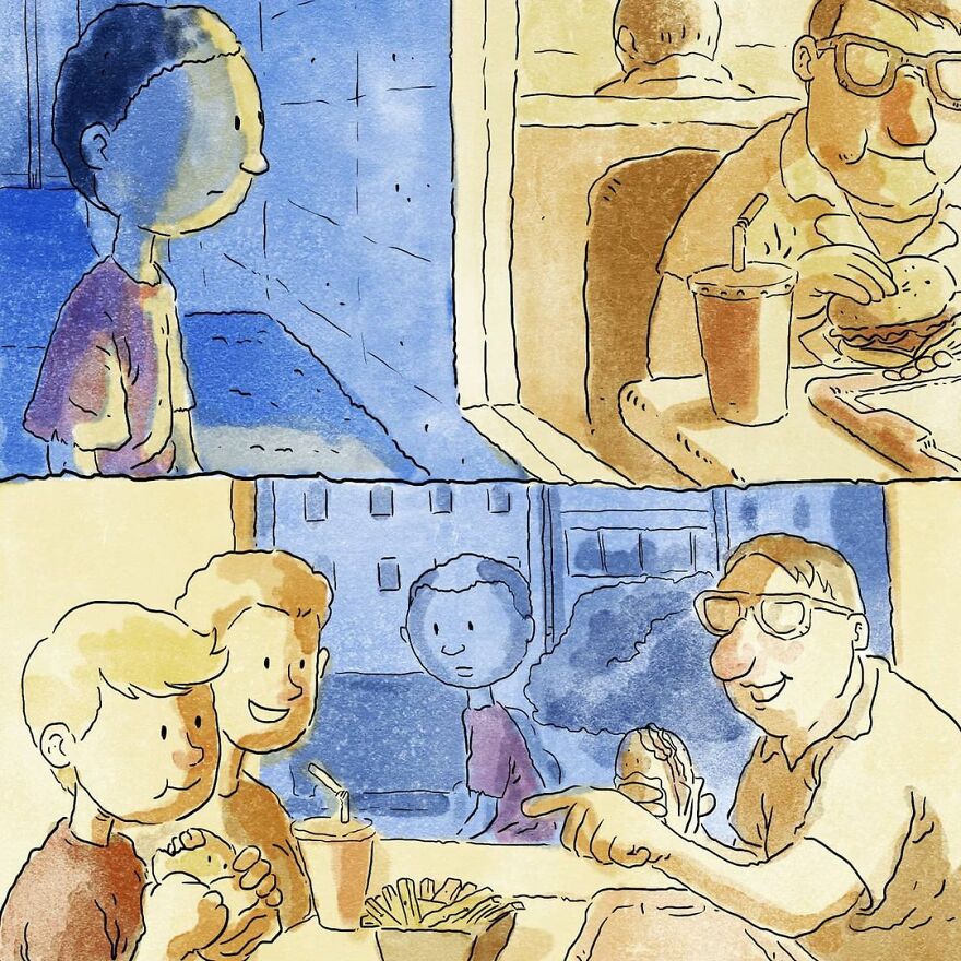 Este artista cuenta en 5 cómics historias desgarradoras sobre los problemas de la sociedad sin usar ni una palabra
