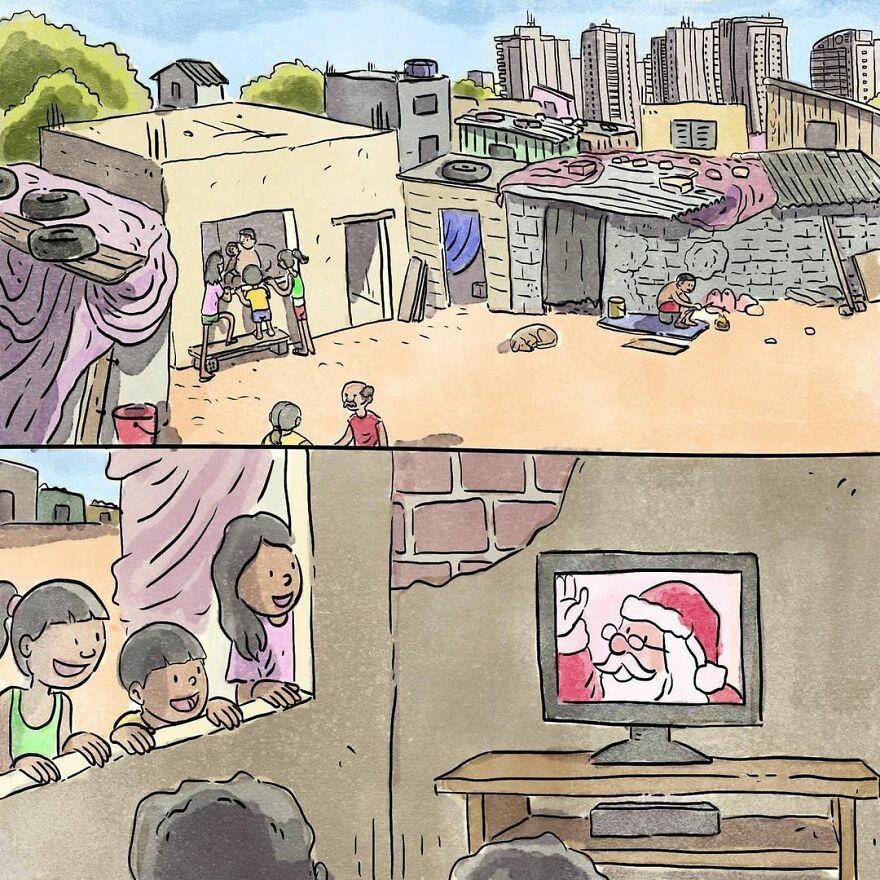 Este artista cuenta en 5 cómics historias desgarradoras sobre los problemas de la sociedad sin usar ni una palabra