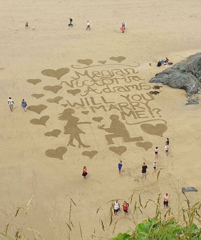 Visto en la playa Towan. Enhorabuena