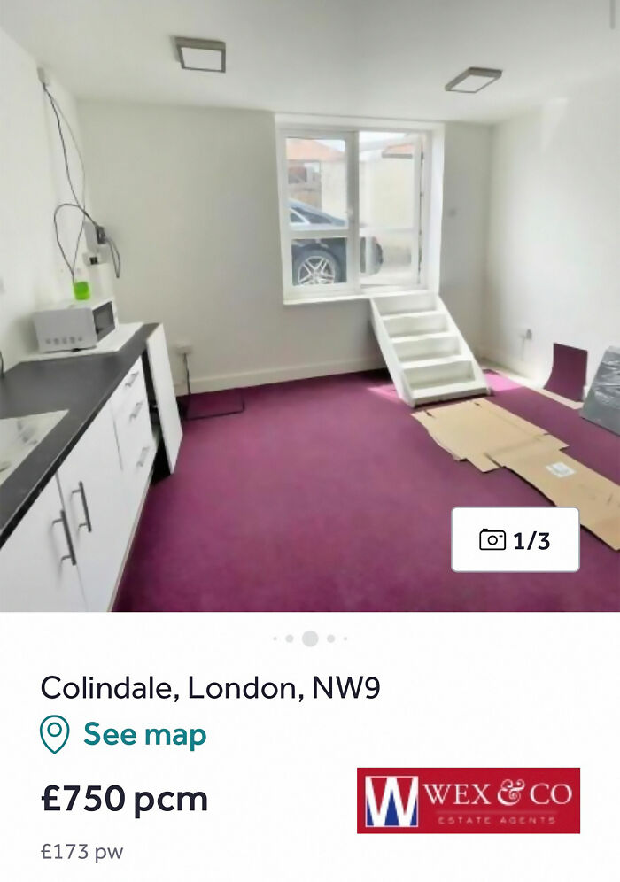 Buscando pisos en Londres y vi esto. ¿La puerta de entrada es una ventana?
