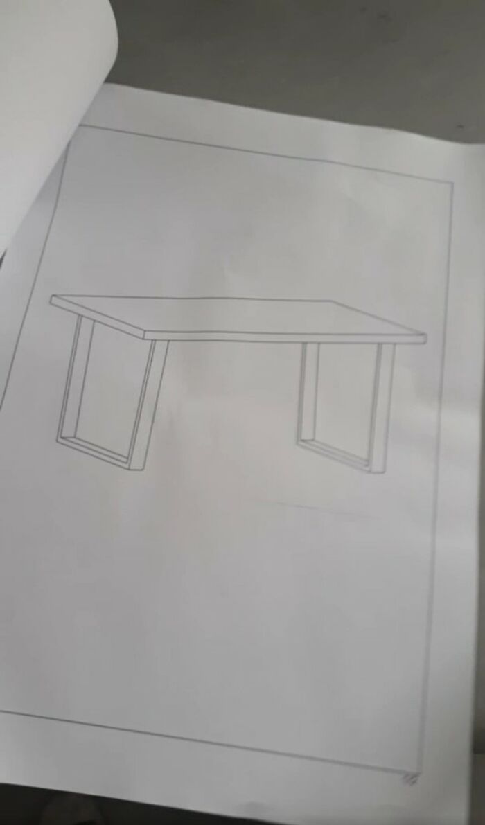 Armé una mesa y estas son las únicas instrucciones que traía