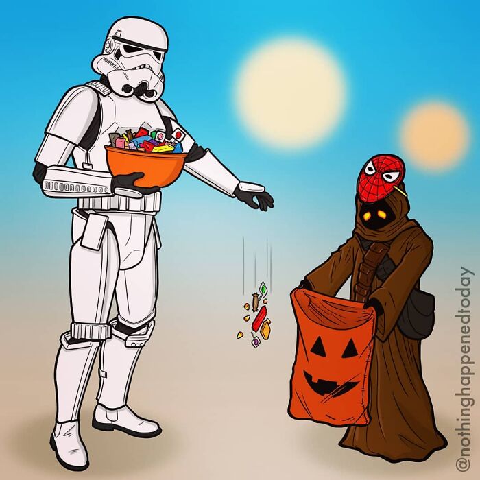 Artist Shows The Simple Lives Of Famous Characters When No One's Looking (30 New Pics)