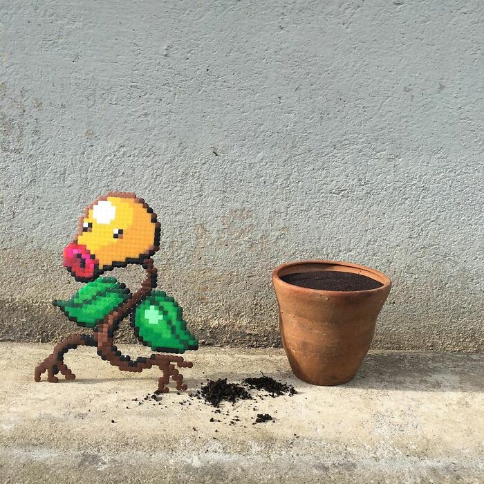 Artist 'Vandalizes' The Streets With His Fun And Unique Pixel Art (30 Pics)