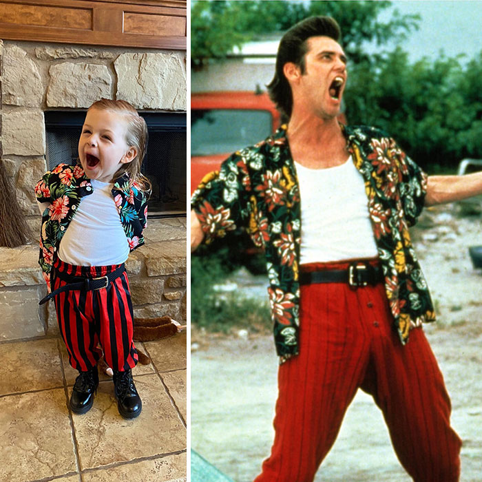 ¡Ace Ventura! Mi hija se metió de lleno en el personaje este Halloween