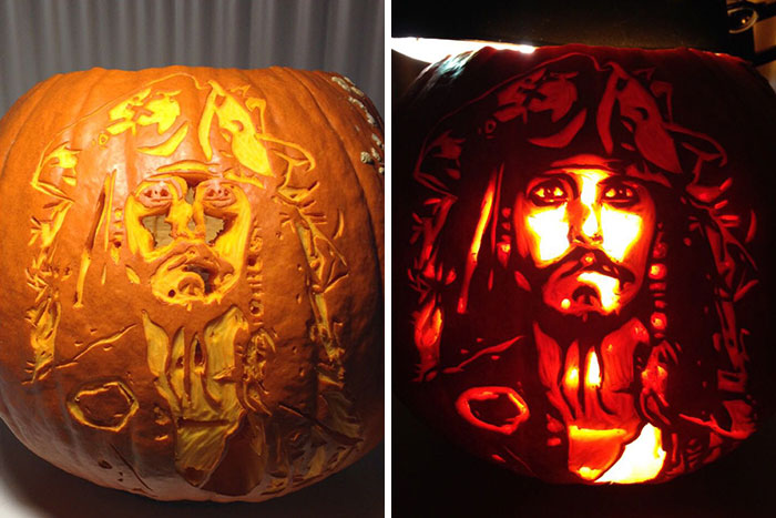 La calabaza de Halloween de mi sobrina de 16 años
