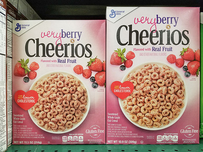 La nueva caja de cereales es un 11% más alta con un 1,6% menos de cereales