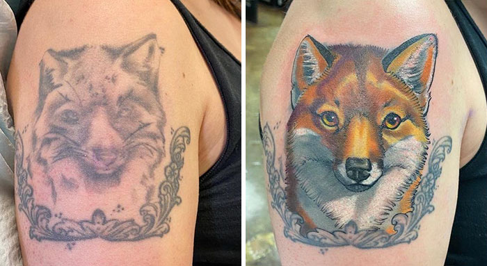 30 Amazing Examples Of Ink Masters Giving Old And Boring Tattoos A Cool Makeover