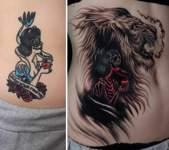 30 Amazing Examples Of Ink Masters Giving Old And Boring Tattoos A Cool Makeover