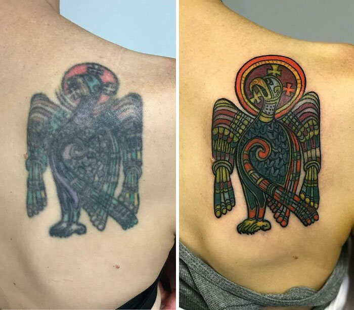 30 Amazing Examples Of Ink Masters Giving Old And Boring Tattoos A Cool Makeover