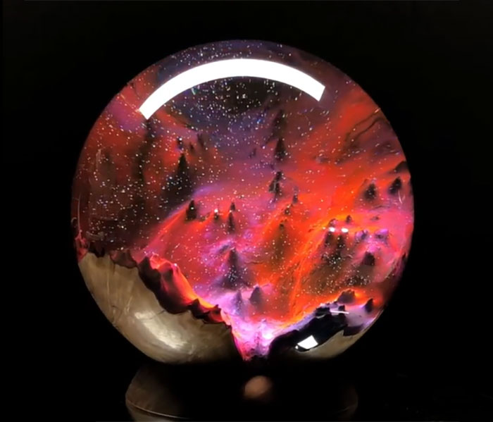 Una esfera de resina que hice