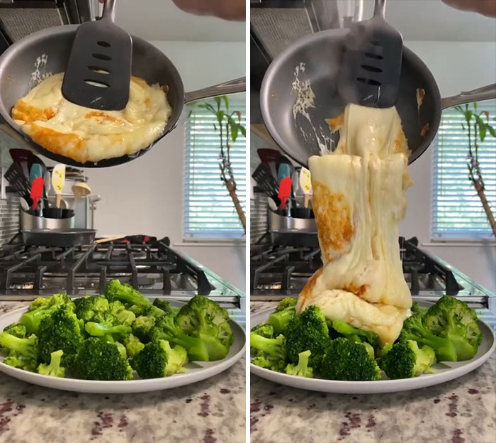 El pie de foto era "Comer sano para ganar"