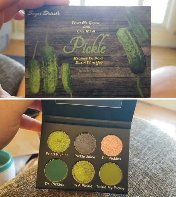 Paleta de sombras de ojos de pepinillos