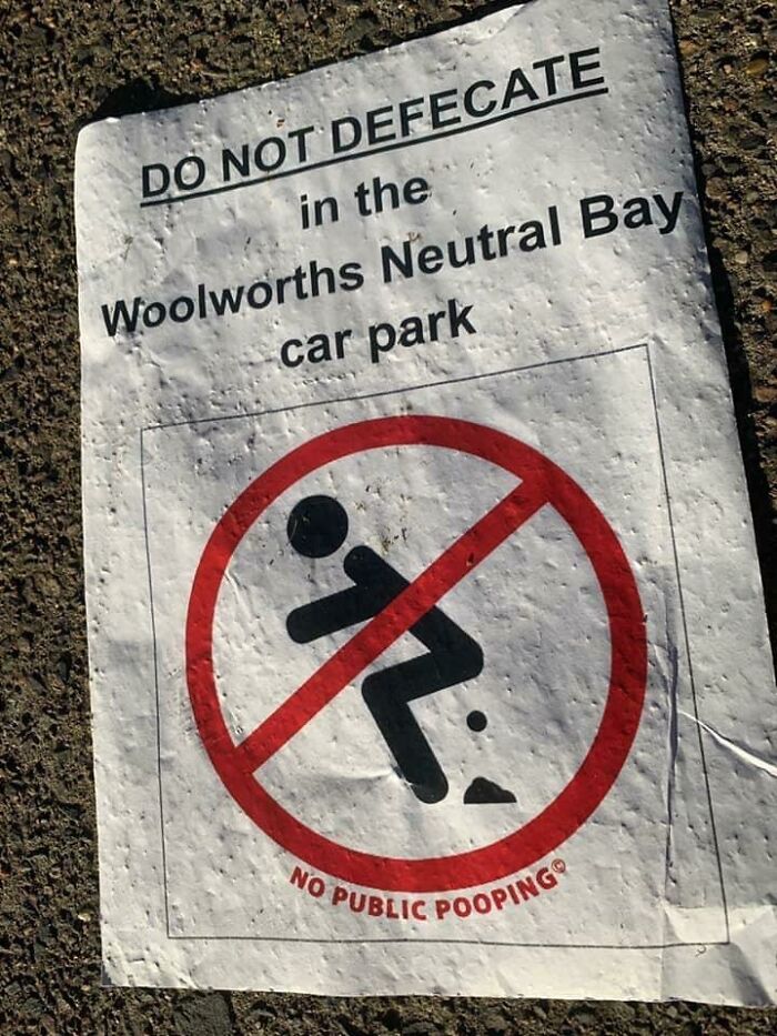 No cagar en público
