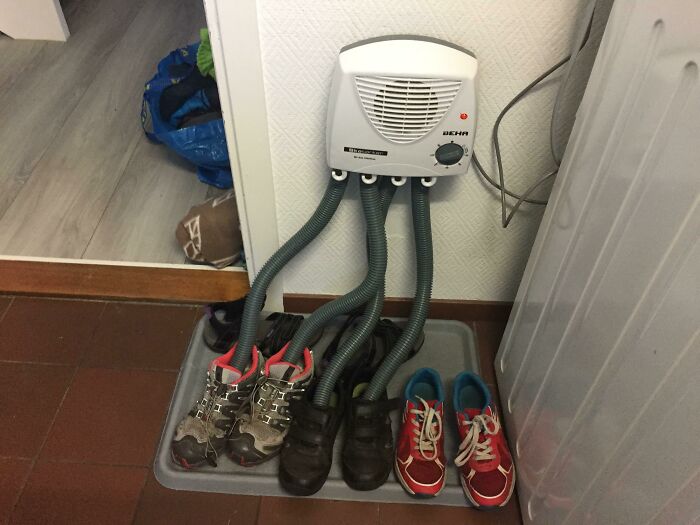 Máquina de secado de zapatos noruega. Para aquellos que viven en ambientes húmedos o con nieve, debe ahorrar problemas