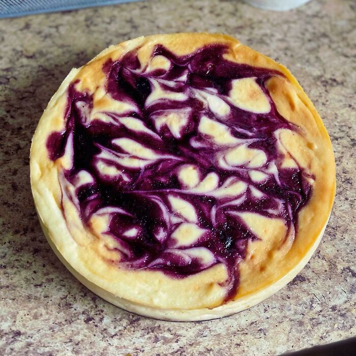 Una tarta de queso y arándanos que hice hace algunos meses. Fue un éxito con mi novio