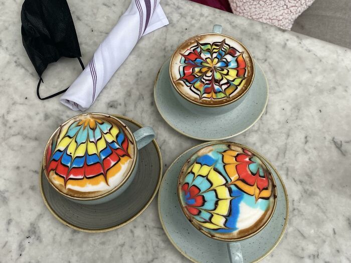 Tomé un café muy bonito