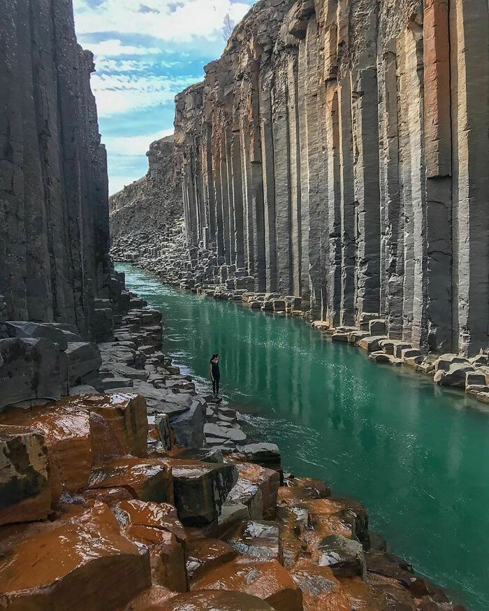 Cañón de basalto, Islandia