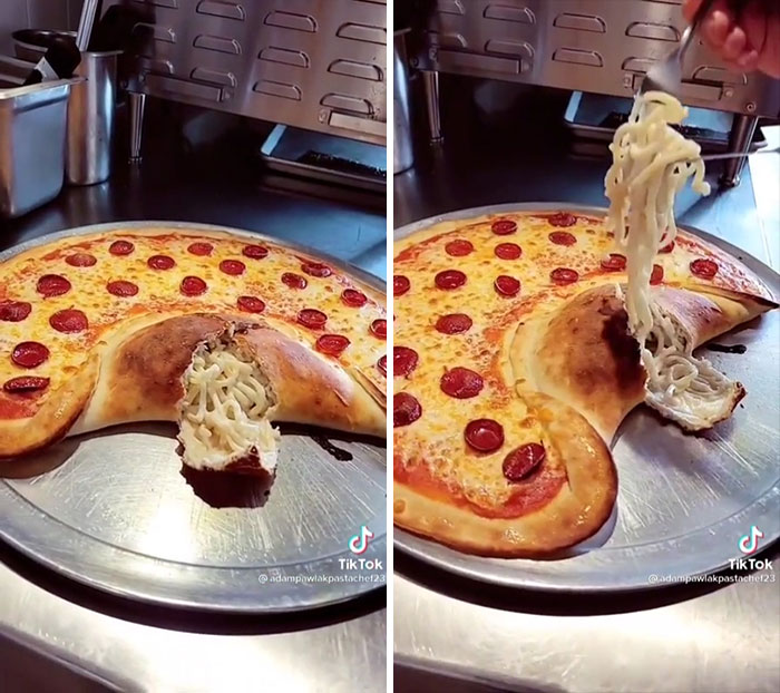 Desperdiciar 1/3 de la pizza por una taza de fettucini