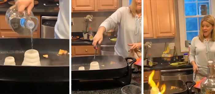 Una cena Hibachi en casa con un volcán de cebolla de Tito's es la máxima expresión de la clase media