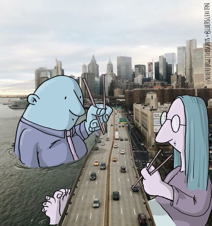 Illustrator Adds Funny Cartoons To Strangers’ Instagram Photos (30 New Pics)