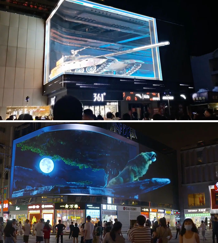 Vallas publicitarias en 3D en China