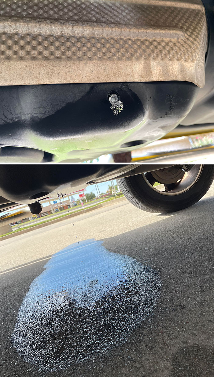 Alguien hizo un agujero en el tanque y se llevó apróximadamente $12 de de gasolina