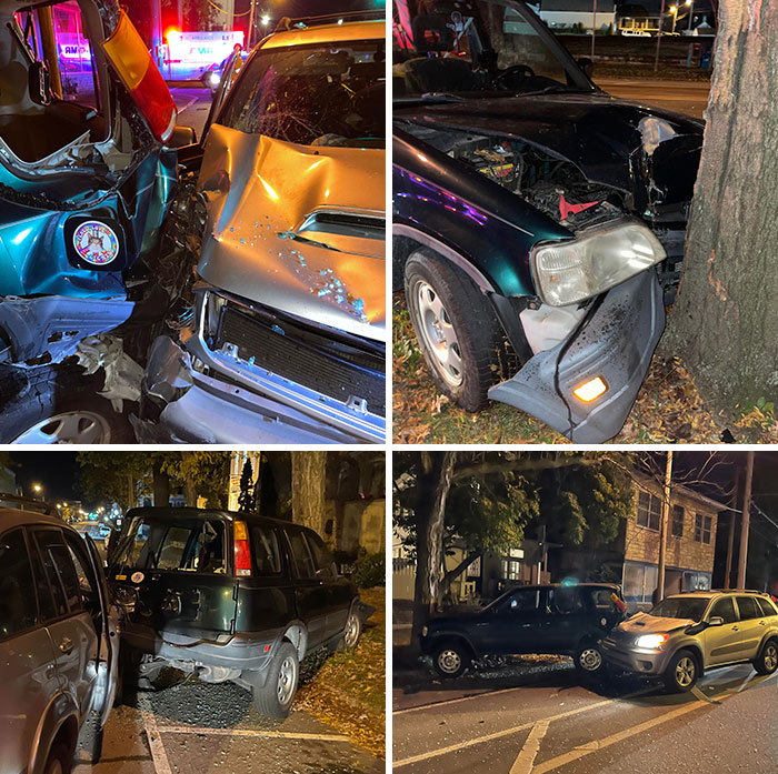 Me levanté a la noche a causa de un gran estruendo solo para descubrir que mi auto, el único afuera, había quedado totalmente destruido por culpa de un maldito conductor. No había nadie más en la calle, era la 1 a. m.