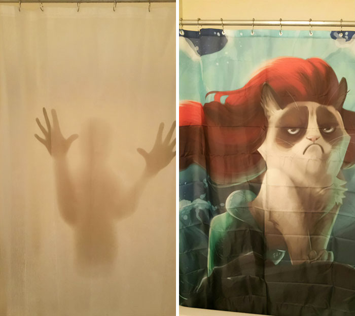 A mi novia no le gustó mi cortina de ducha y me compró una nueva
