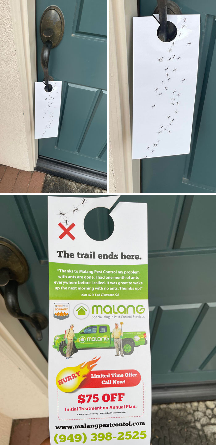 Este folleto que recibí en mi puerta me hizo no querer tocar el pomo hasta que me di cuenta