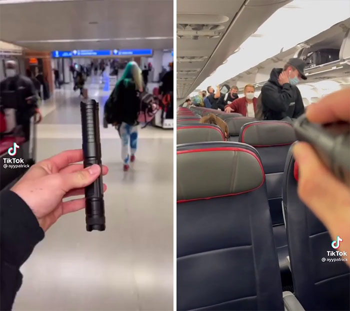 Quemar personas con un láser de alta potencia y conseguir que te prohíban la entrada a un aeropuerto para obtener fama
