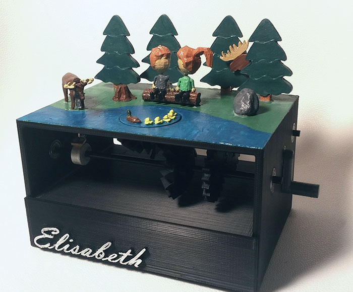 A mi novia a distancia le encanta el aire libre, así que para su cumpleaños le hice una maqueta animada