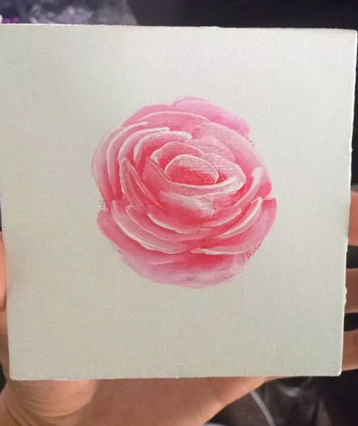 Me quedé sin forma de expresar mi amor a mi novia, así que empecé a aprender a pintar para poder pintar para ella