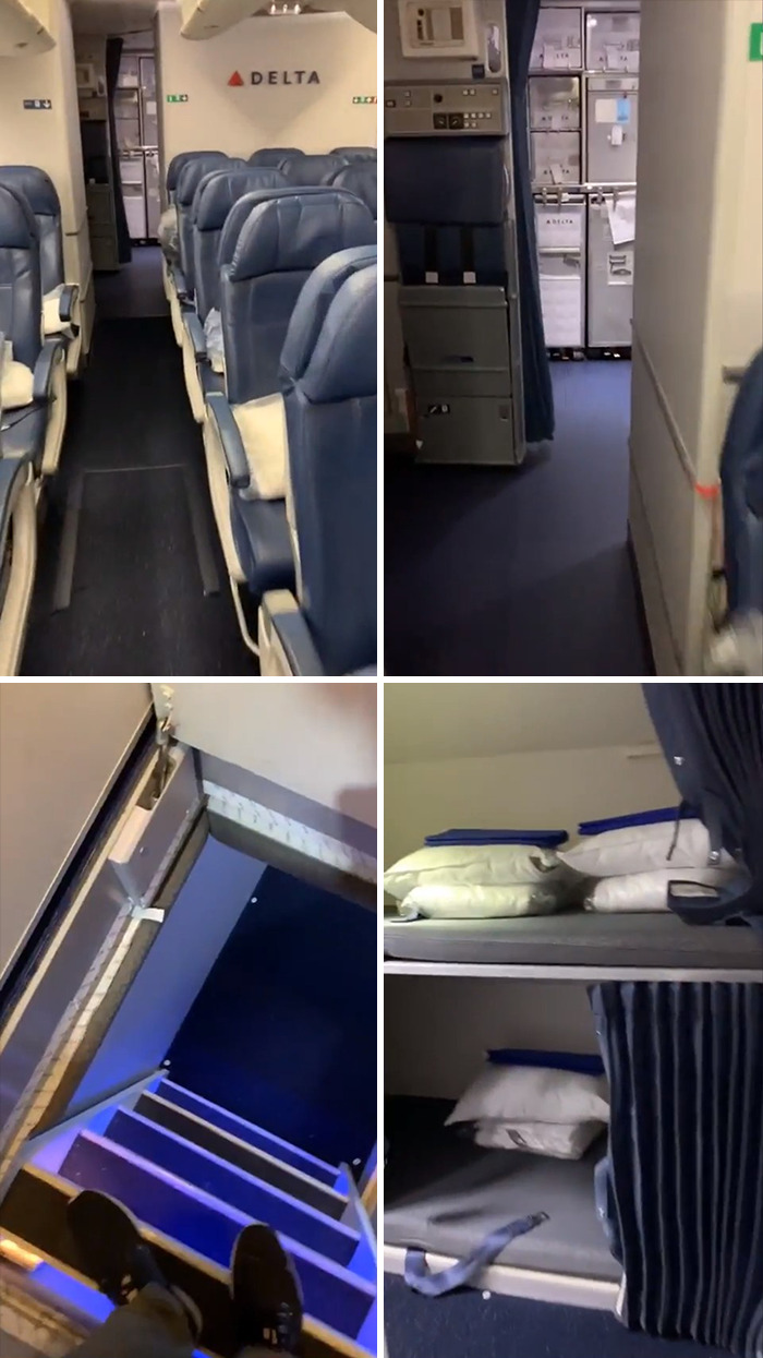 Lugar para dormir en un avión