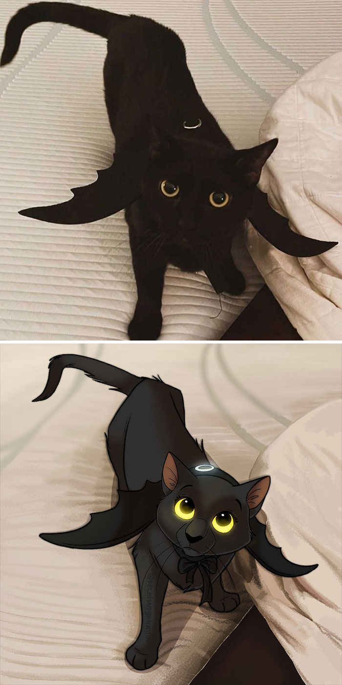 People Send Pics Of Their Pets To This Artist And She Disneyfies Them (30 New Pics)