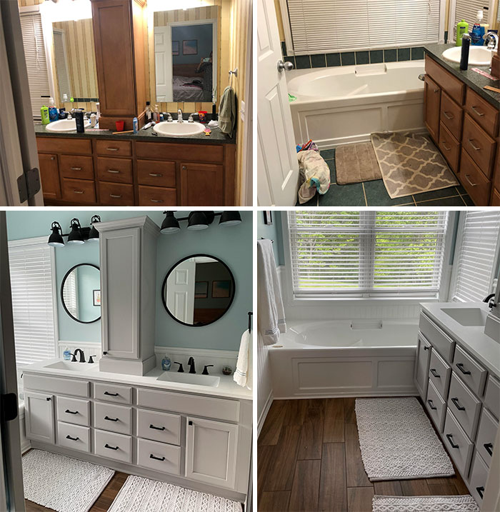 Mejora del cuarto de baño. Antes y después