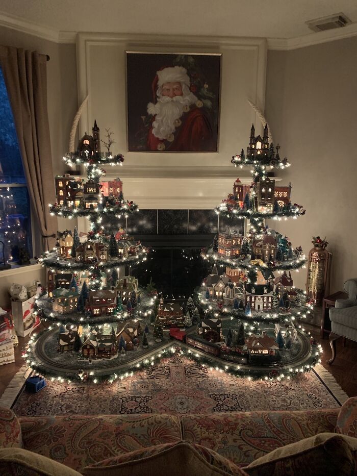 Una decoración de Navidad genial que mi papá hizo para mi madre