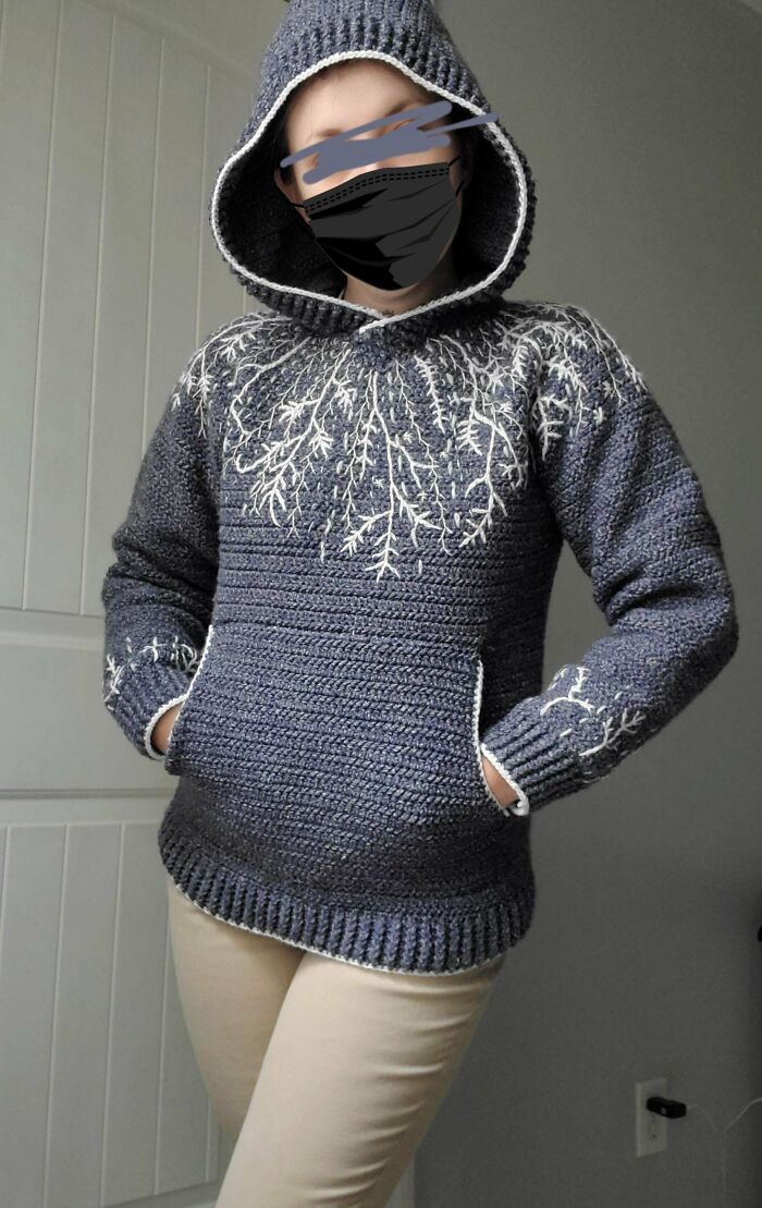 Tejí una sudadera inspirada en Jack Frost