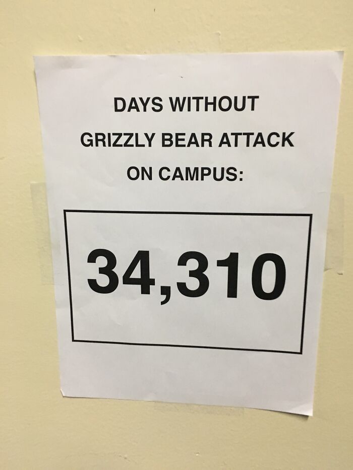 Una señal en mi escuela hoy