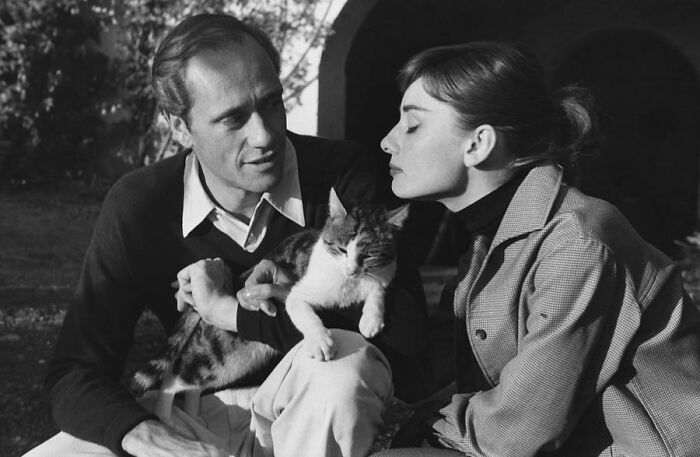 Audrey Hepburn y su esposo Mel Ferrer