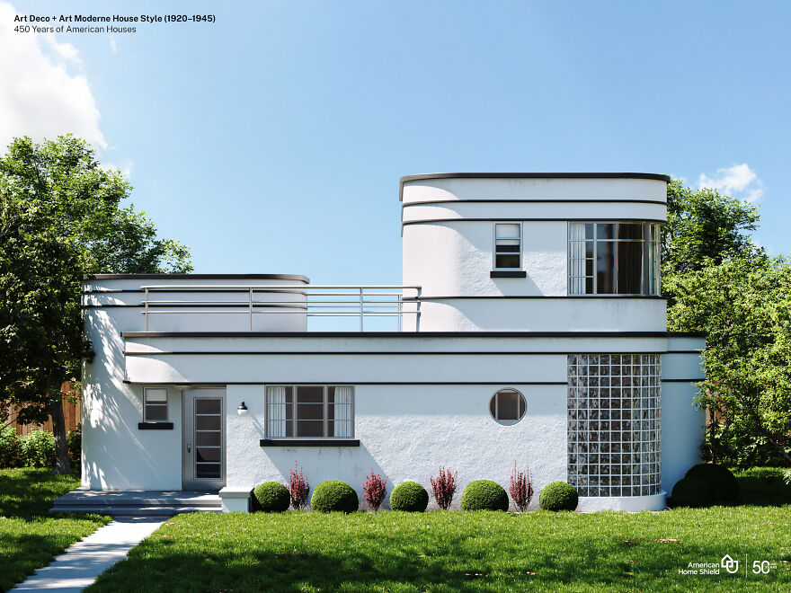 Estos diseñadores visualizaron la misma casa norteamericana en 10 estilos diferentes de los últimos 5 siglos