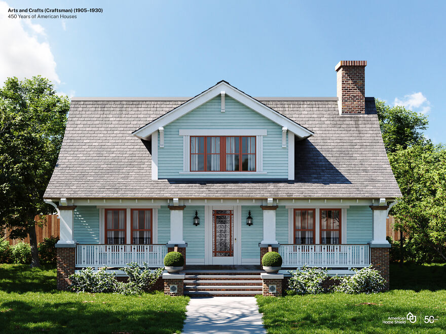 Estos diseñadores visualizaron la misma casa norteamericana en 10 estilos diferentes de los últimos 5 siglos