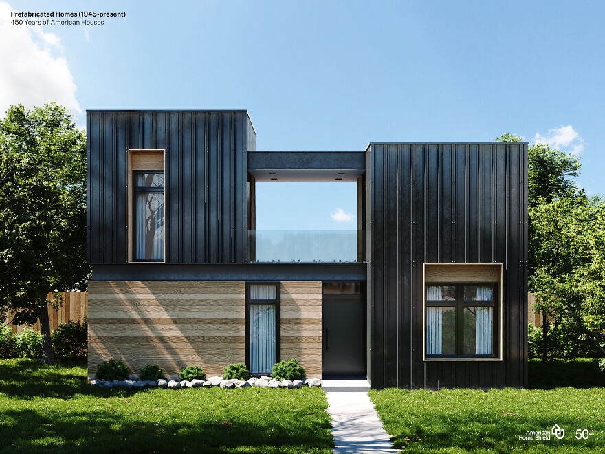 Estos diseñadores visualizaron la misma casa norteamericana en 10 estilos diferentes de los últimos 5 siglos