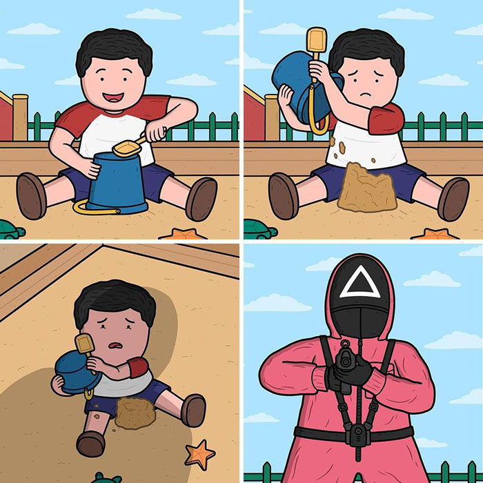 Este artista crea cómics de humor negro con finales sorprendentes (10 imágenes)