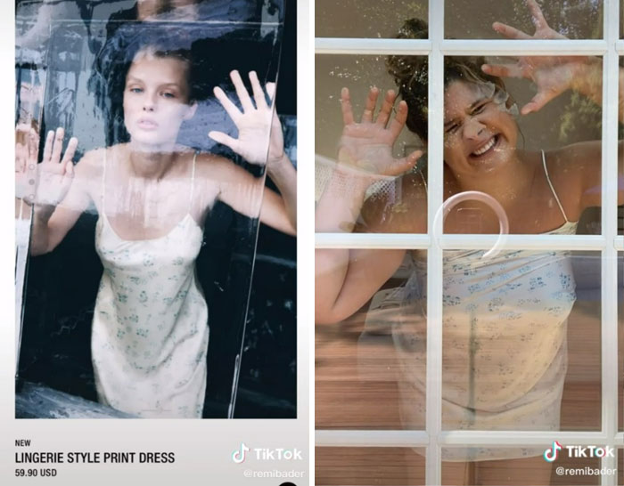 Esta mujer recrea las poses que realizan las modelos de Zara para demostrar lo ridículas que son