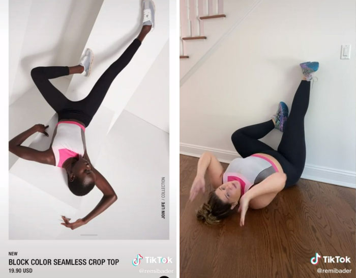 Esta mujer recrea las poses que realizan las modelos de Zara para demostrar lo ridículas que son