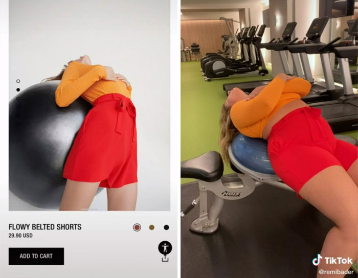 Esta mujer recrea las poses que realizan las modelos de Zara para demostrar lo ridículas que son