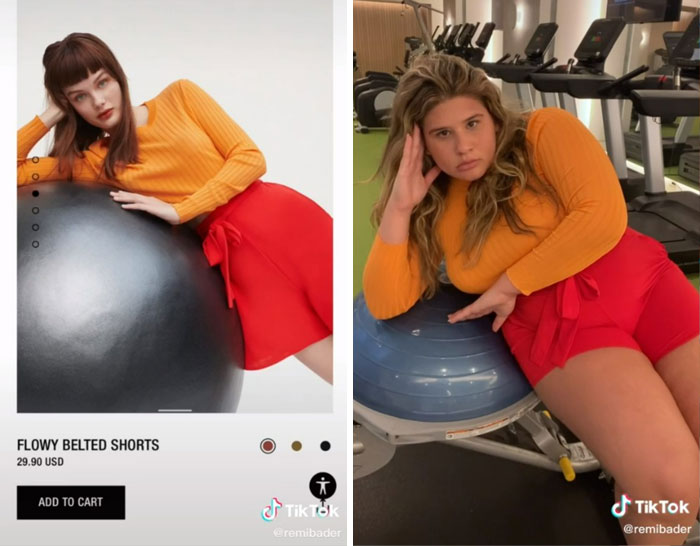 Esta mujer recrea las poses que realizan las modelos de Zara para demostrar lo ridículas que son