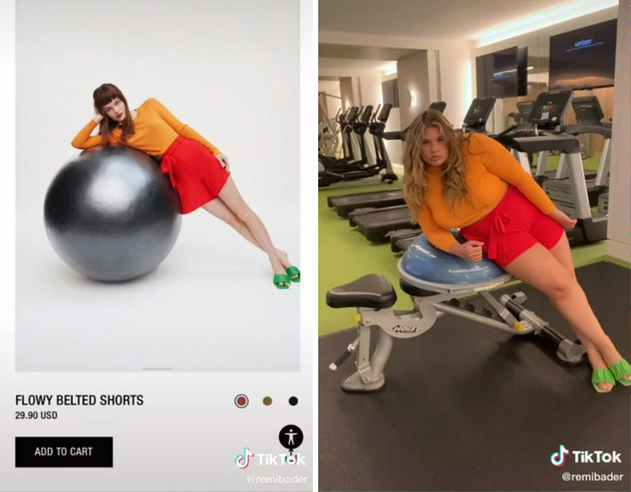 Esta mujer recrea las poses que realizan las modelos de Zara para demostrar lo ridículas que son